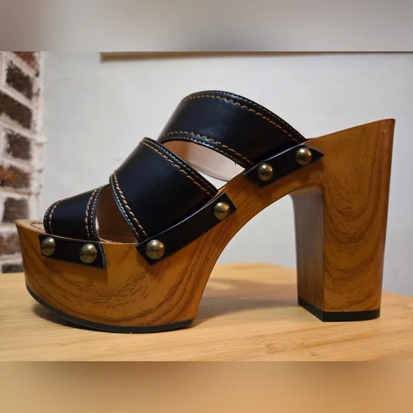 BCBGeneration Zadie Wedge Mule Black 9M - Picture 6 of 14